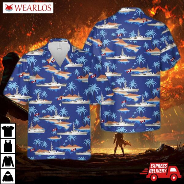 Royal Canadian Navy Rcn Hmcs Terra Nova (dde 259) Restigouche-class Destroyer Hawaiian Shirt