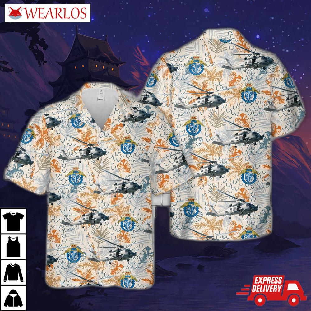 Royal Danish Air Force Eskadrille 723 Mh-60r Seahawk Hawaiian Shirt
