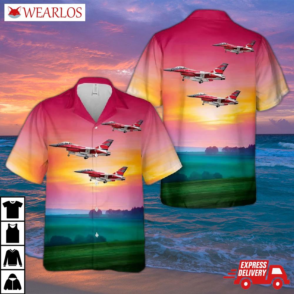 Royal Danish Air Force F-16am Hawaiian Shirt