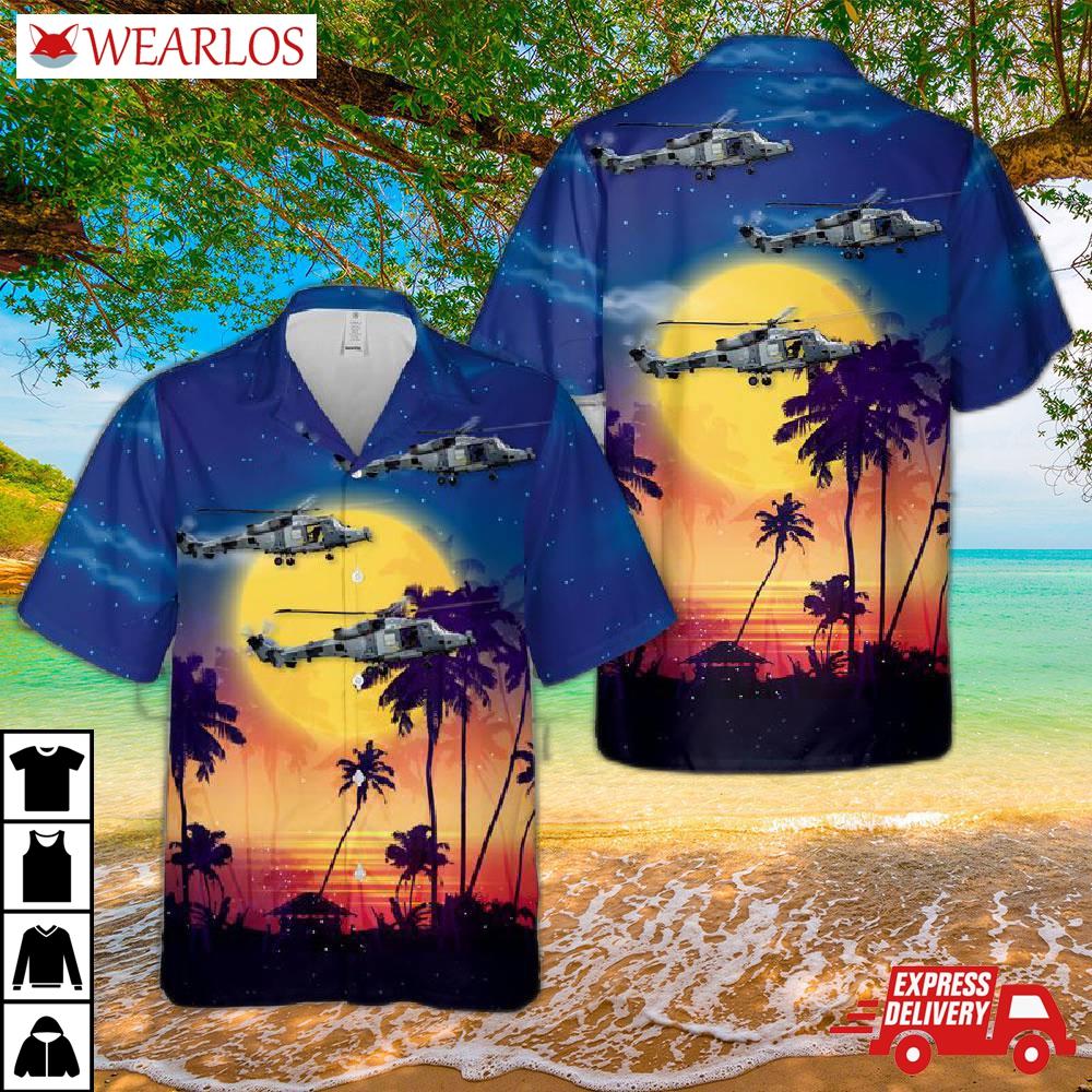 Royal Navy Commando Wildcat Ah1 Hawaiian Shirt