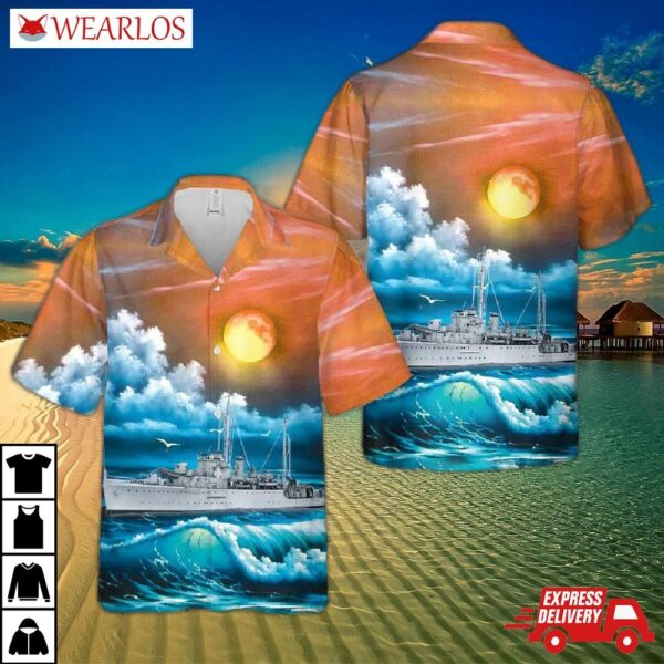 Royal Navy Hms Auckland (l61) Hawaiian Shirt