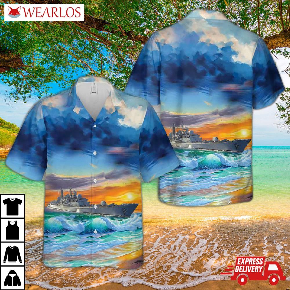 Royal Navy Hms Edinburgh (d97) Hawaiian Shirt
