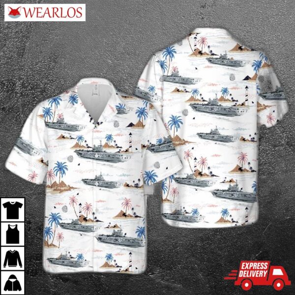 Royal Navy Hms Hermes (r12) Hawaiian Shirt