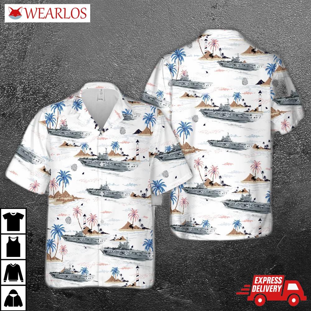Royal Navy Hms Hermes (r12) Hawaiian Shirt