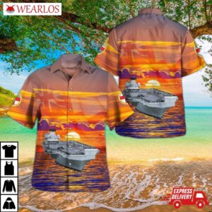 Royal Navy Hms Prince Of Wales (r09) Hawaiian Shirt