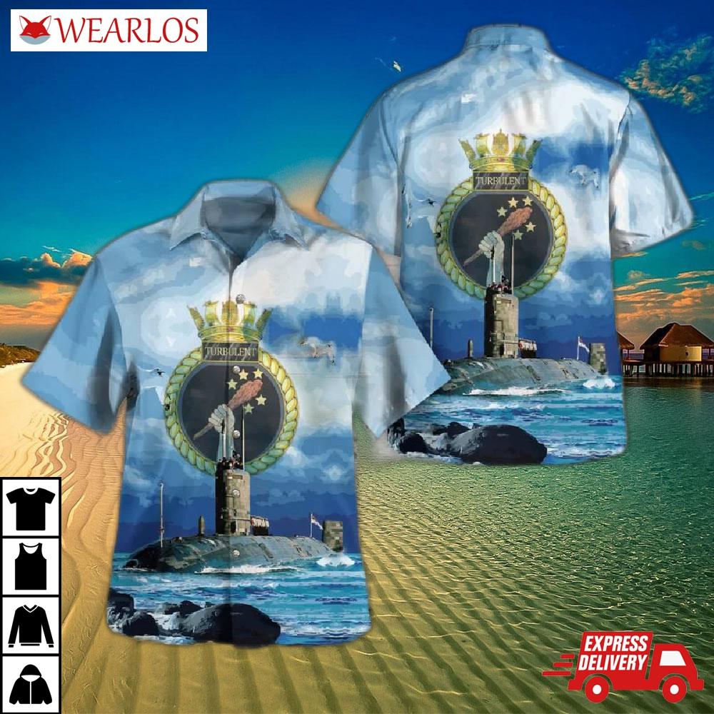 Royal Navy Hms Turbulent (s87) Hawaiian Shirt