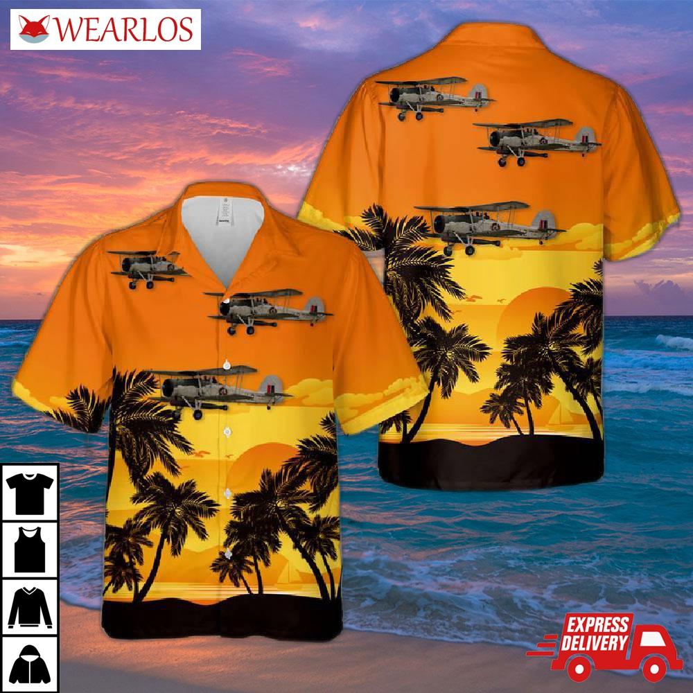 Royal Navy Swordfish Ls 326 Hawaiian Shirt