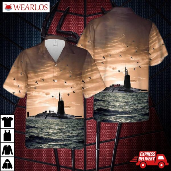 Royal Navy Vanguard Class Submarine Hawaiian Shirt