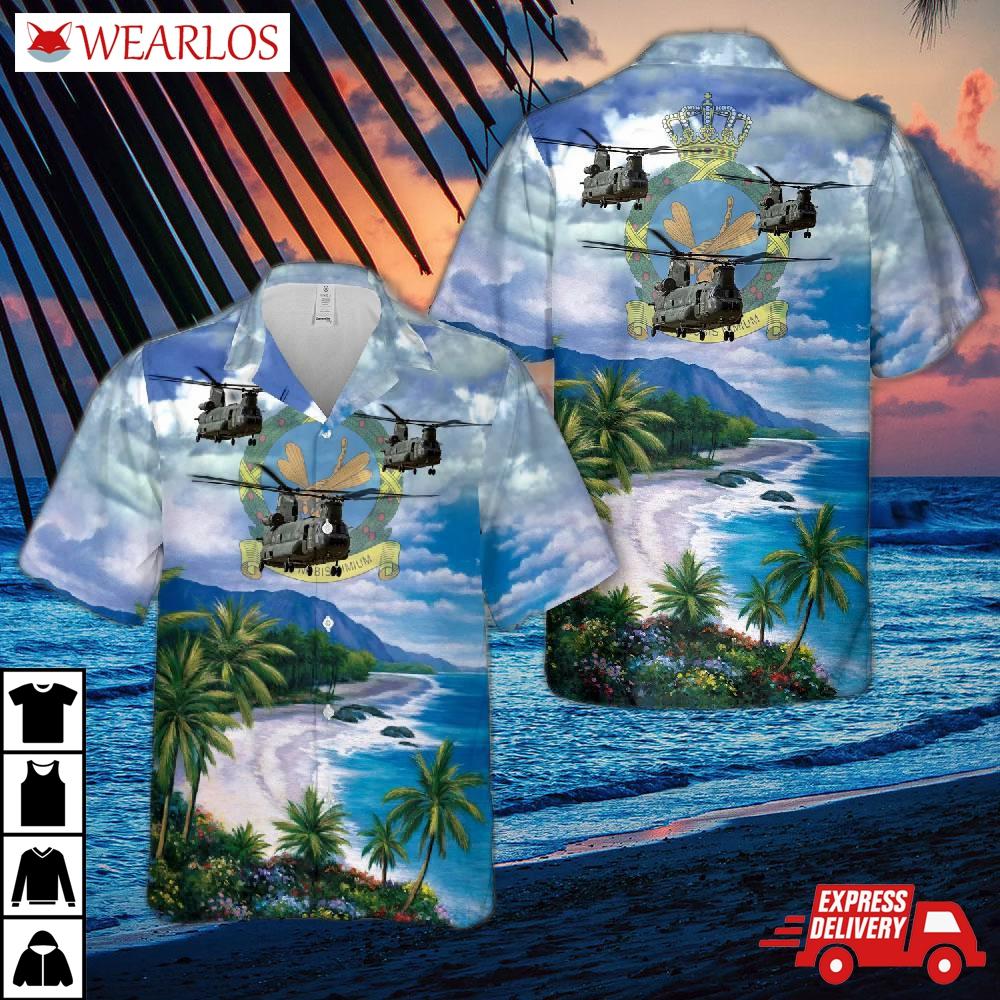 Royal Netherlands Air Force 298 Squadron Ch-47f Chinook Hawaiian Shirt
