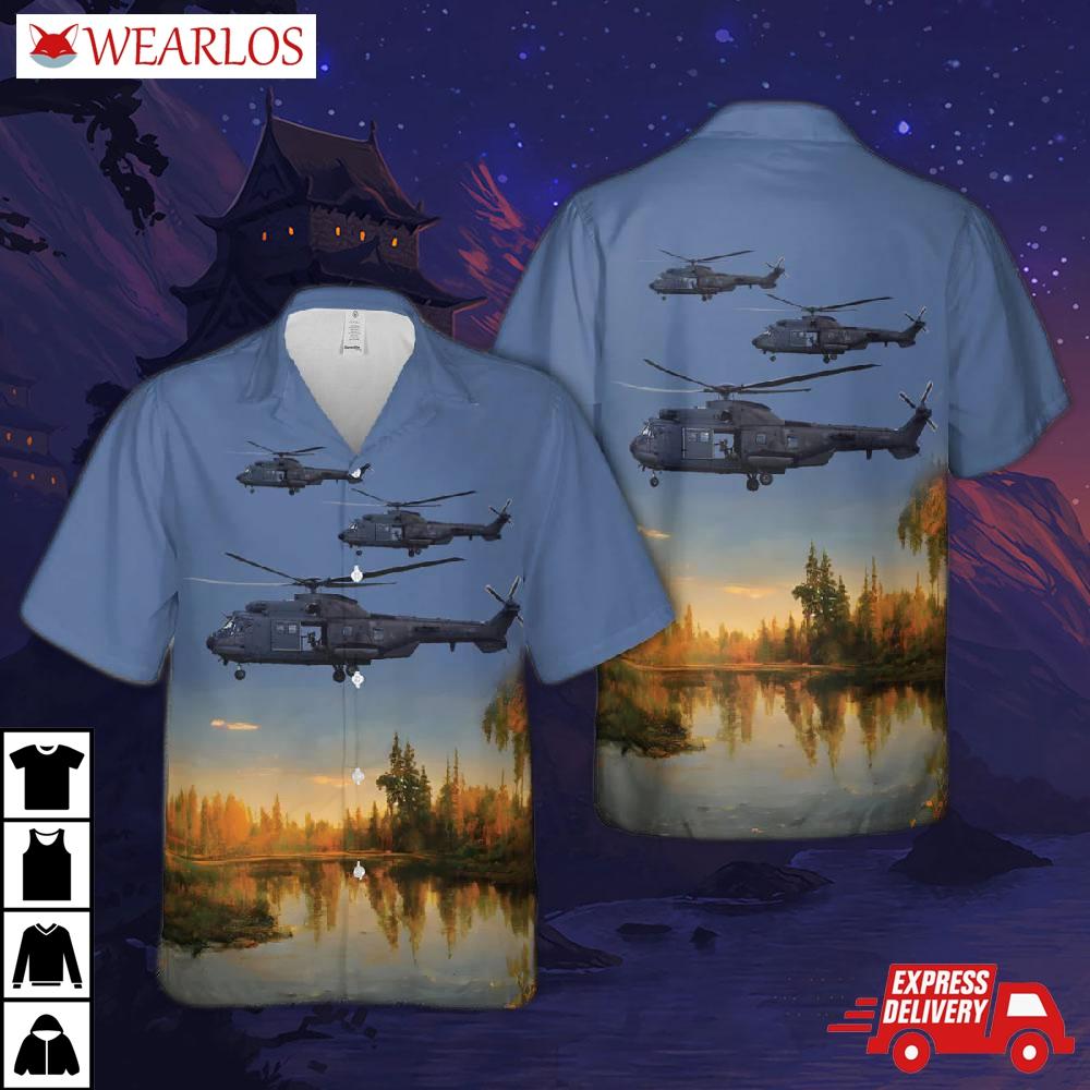 Royal Netherlands Air Force As532u2 Cougar Of 300 Squadron Hawaiian Shirt