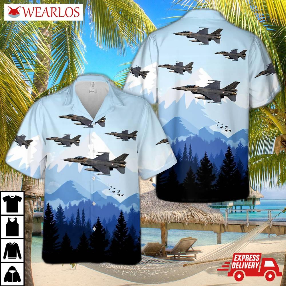 Royal Netherlands Air Force F16am Fighting Falcon Hawaiian Shirt