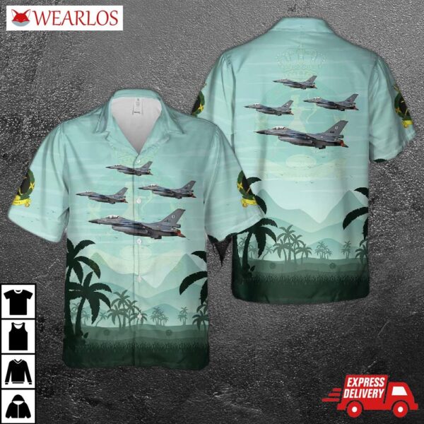 Royal Netherlands Air Force General Dynamics (fokker) F-16am Fighting Falcon (401) 323 Sqn Hawaiian Shirt