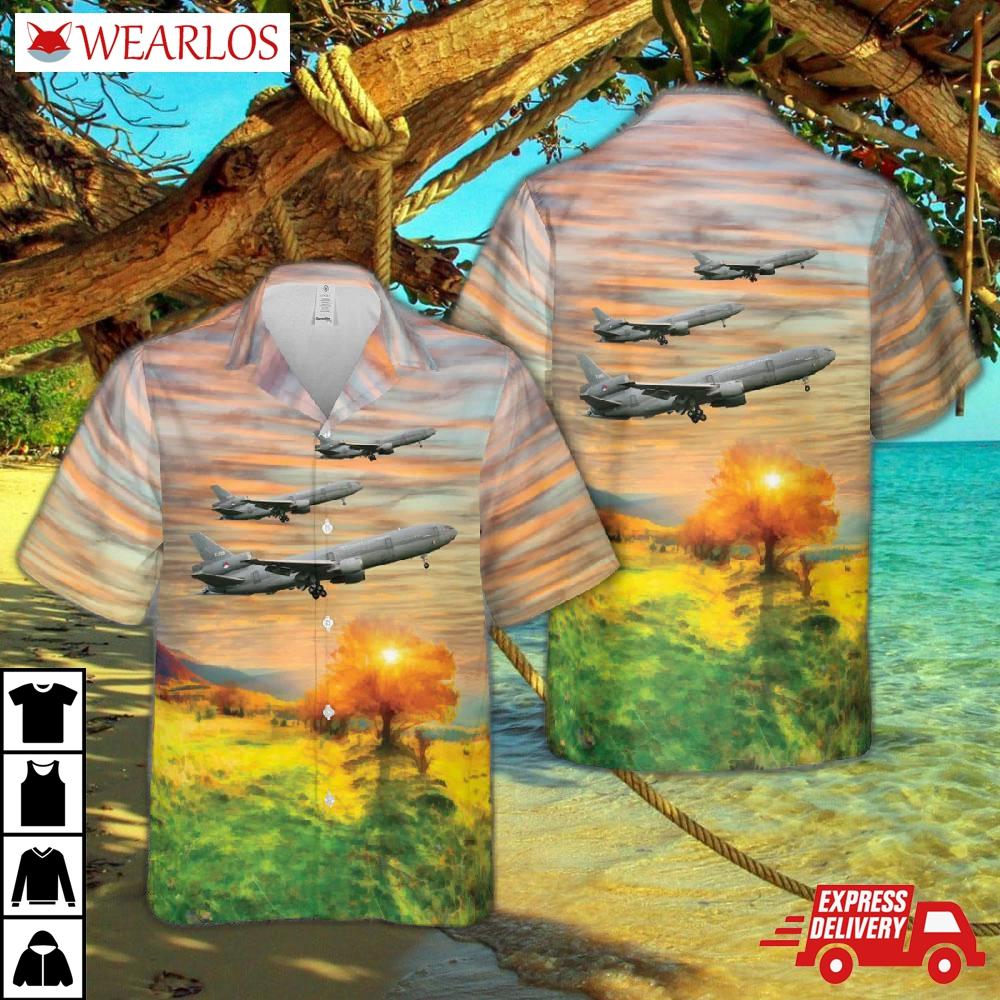 Royal Netherlands Air Force Mcdonnell Douglas Kdc-10-30cf Hawaiian Shirt