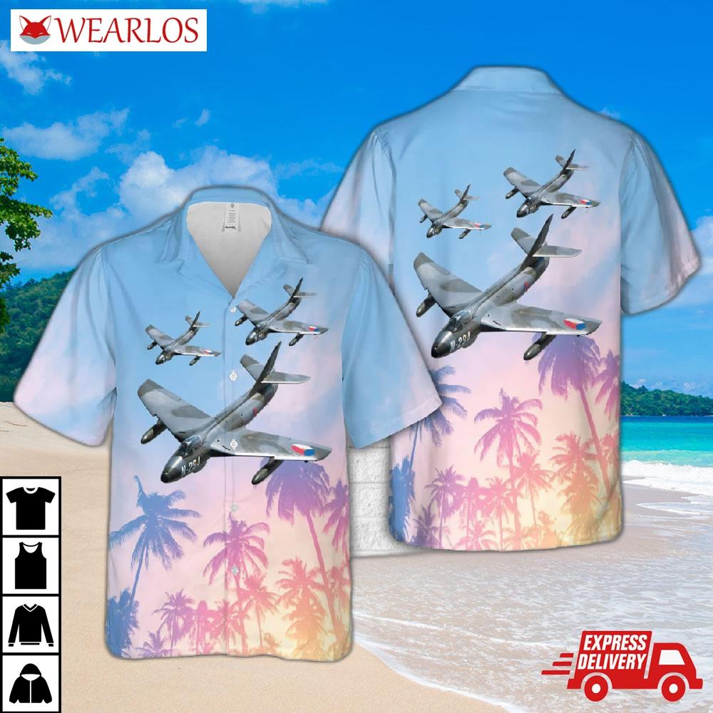 Royal Netherlands Navy Hawker Hunter F6a Hawaiian Shirt