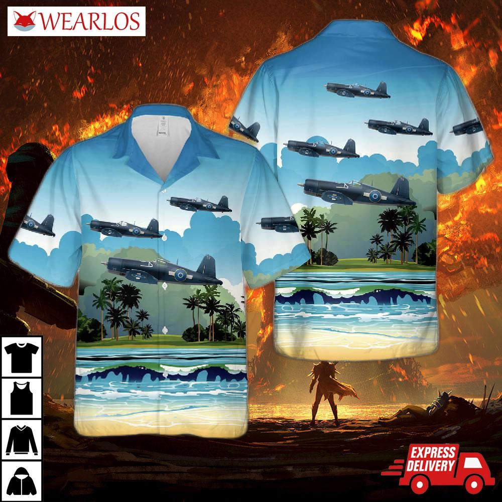 Royal New Zealand Af F4u-1a - 22 Sqn 49944 Hawaiian Shirt