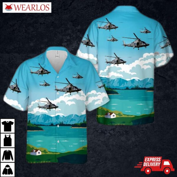 Royal New Zealand Air Force (rnzaf) Agustawestland Aw-109e Luh Hawaiian Shirt