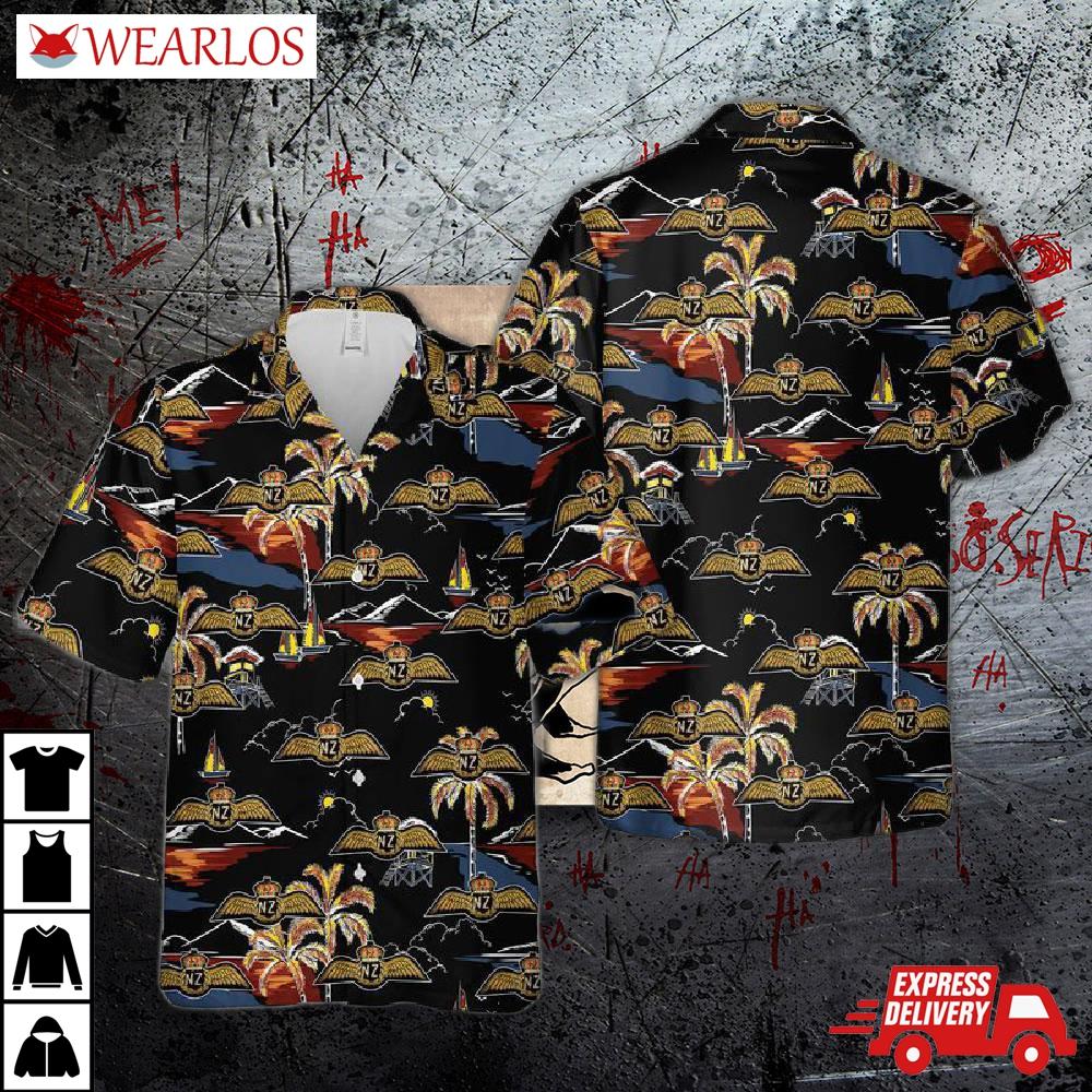 Royal New Zealand Air Force (rnzaf) Pilot Wings Hawaiian Shirt