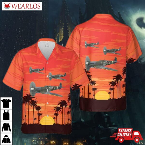 Royal New Zealand Air Force Supermarine Spitfire Mk.ix Of No 485 Rnzaf Sqn Hawaiian Shirt