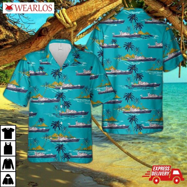 Royal New Zealand Navy Hmnzs Kahawai (p3553) Hawaiian Shirt