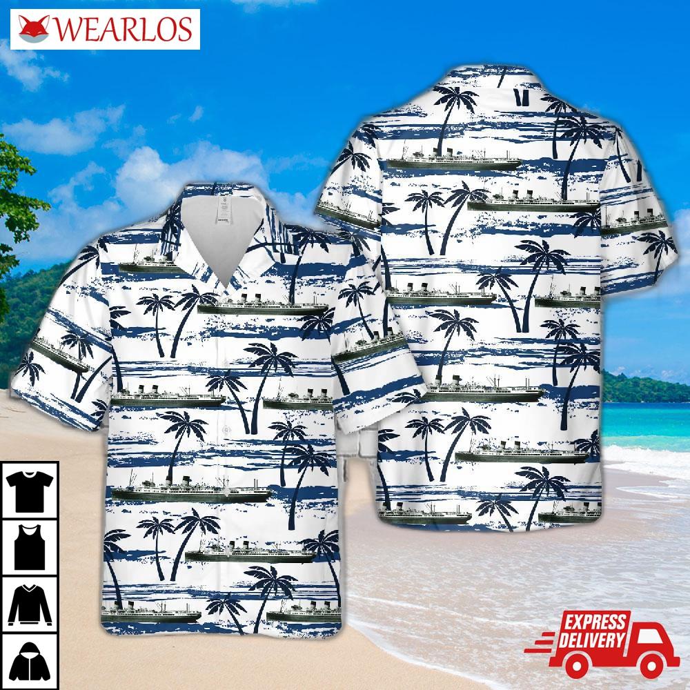 Royal New Zealand Navy Hmnzs Monowai (f59) In Wwii Hawaiian Shirt