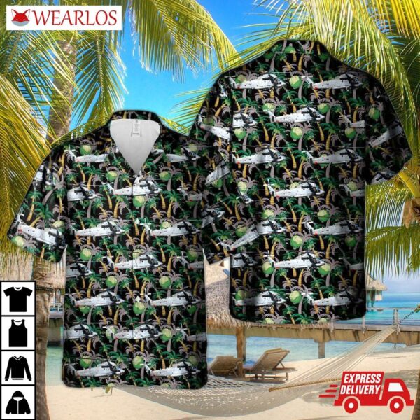 Royal New Zealand Navy Rnzn Hmnzs Super Seasprite Sh-2g(i) Hawaiian Shirt