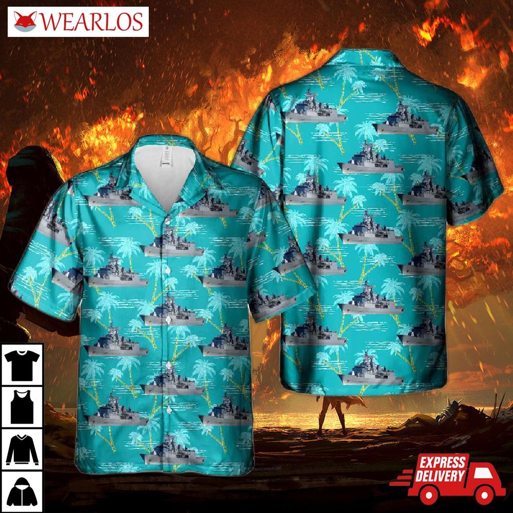 Royal New Zealand Navy Rnzn Hmnzs Te Mana F111 Hawaiian Shirt