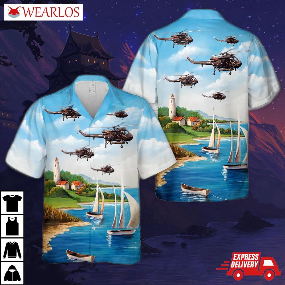 Royal New Zealand Navy Westland Wasp Has1 (p-531-2) Hawaiian Shirt