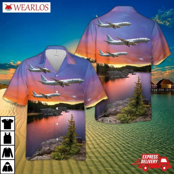 Royal Norwegian Air Force Boeing P-8a Poseidon (737-8fv) Hawaiian Shirt