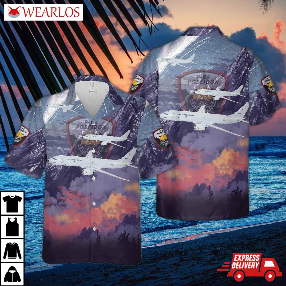 Royal Norwegian Air Force No. 333 Squadron Rnoaf P-8a Poseidon Hawaiian Shirt