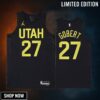 Rudy Gobert 27 -23 Utah Jazz Black Statement Edition Men Jersey