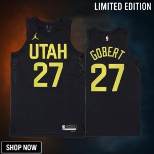 Rudy Gobert 27 -23 Utah Jazz Black Statement Edition Men Jersey