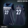 Rudy Gobert 27 Minnesota Timberwolves -23 Icon Edition Navy Jersey