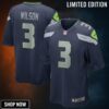 Russell Wilson Seattle Seahawks Game Player Jersey College Navy Nfl