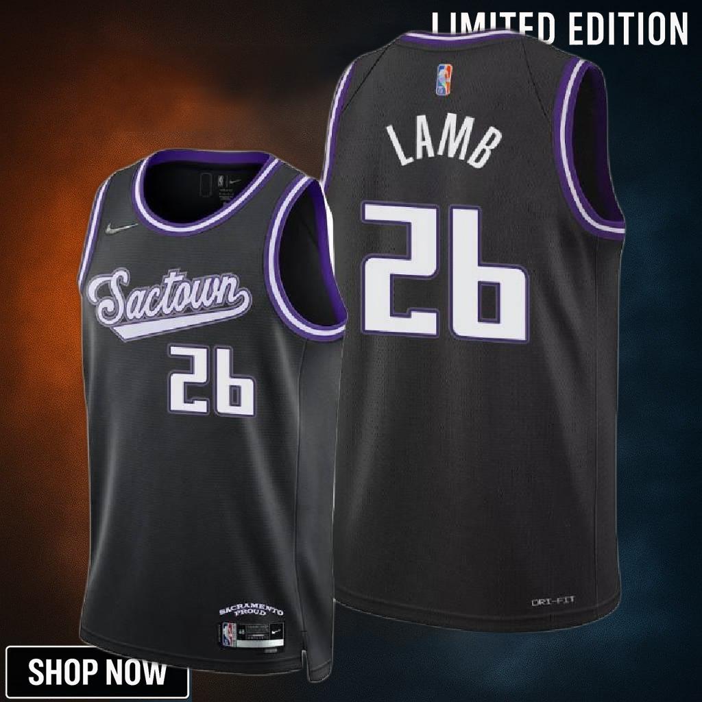 Sacramento Kings 26 Jeremy Lamb City Edition Jersey Black