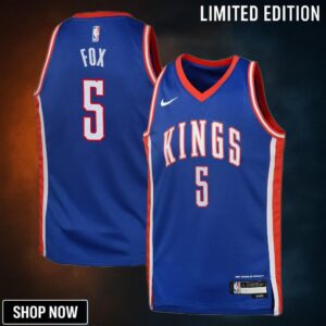 Sacramento Kings Nike City Edition Swingman Jersey - Blue De'aaron Fox Youth