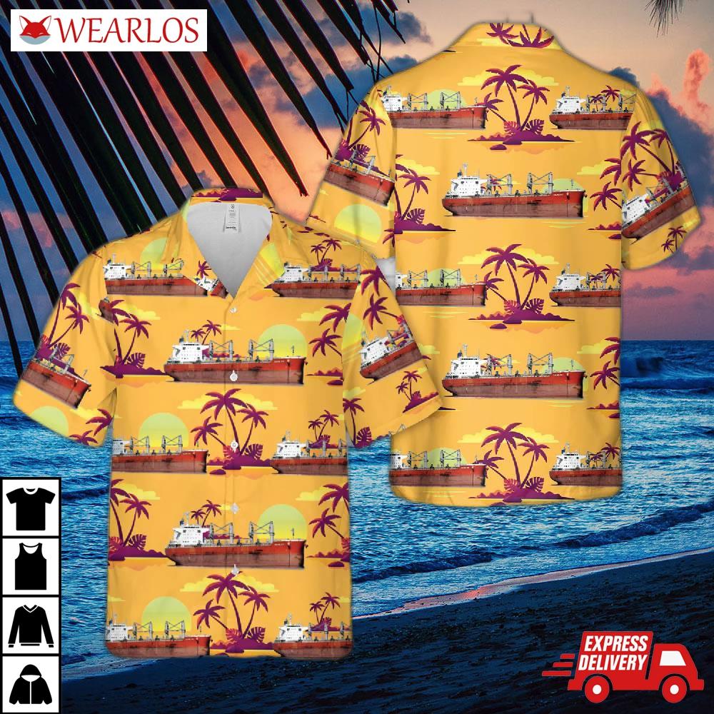 Sailing Sky Bulk Carrier Ship Hawaiian Shirt