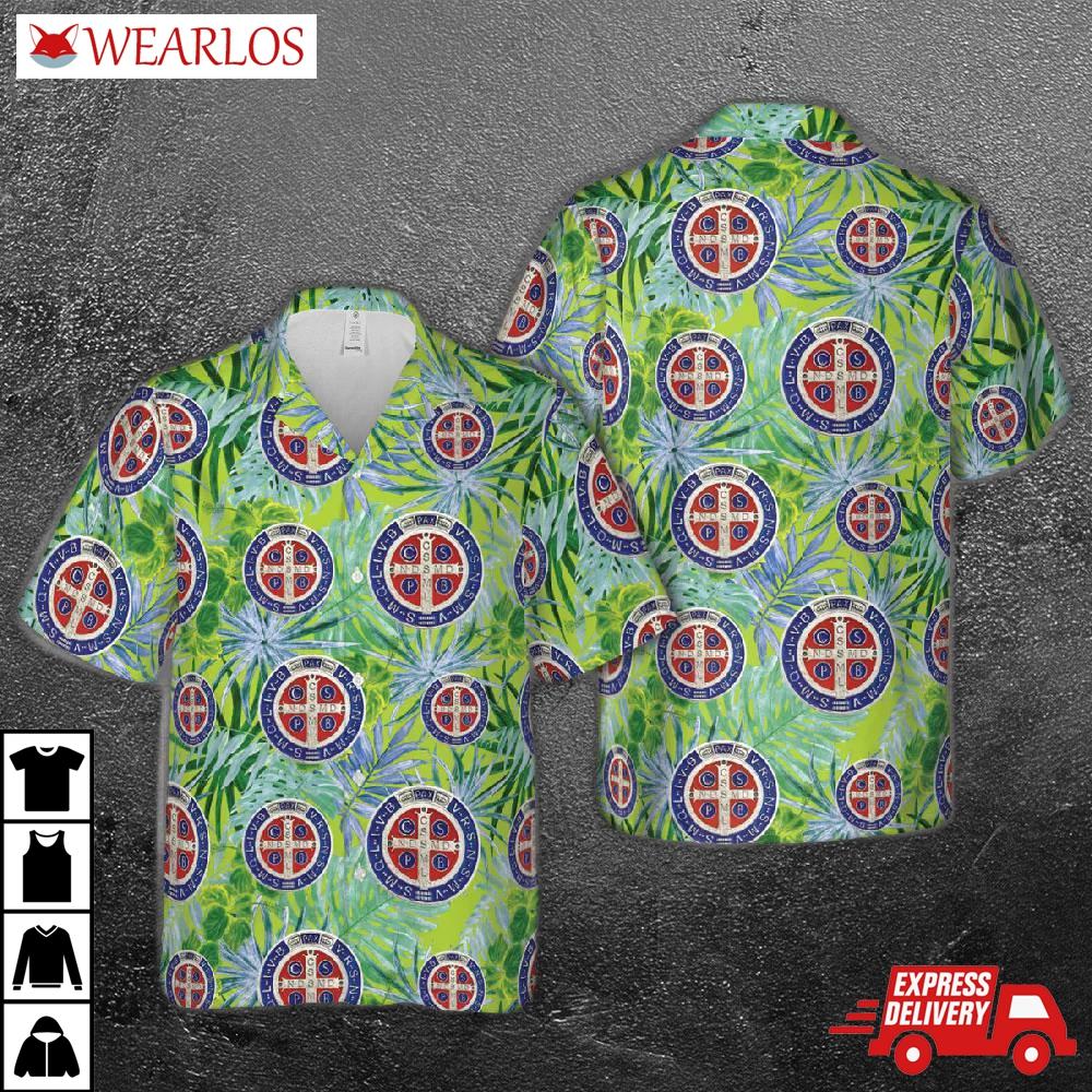 Saint Benedict Medal Hawaiian Shirt