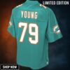 Sam Young Miami Dolphins Nfl Pro Line Team Player Jersey - Aqua