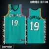 San Antonio Spurs 19 Alize Johnson Teal Jersey -23 City Edition