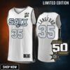 San Antonio Spurs 35 Romeo Langford Fast Break Men Jersey -23 50th Anniversary White Association Edition