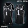 San Antonio Spurs Alize Johnson 1 -23 Icon Edition Black Jersey Swingman