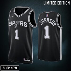 San Antonio Spurs Alize Johnson 1 -23 Icon Edition Black Jersey Swingman