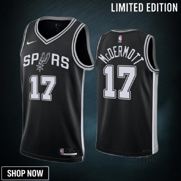 San Antonio Spurs Doug Mcdermott 17 -23 Icon Edition Black Jersey Swingman