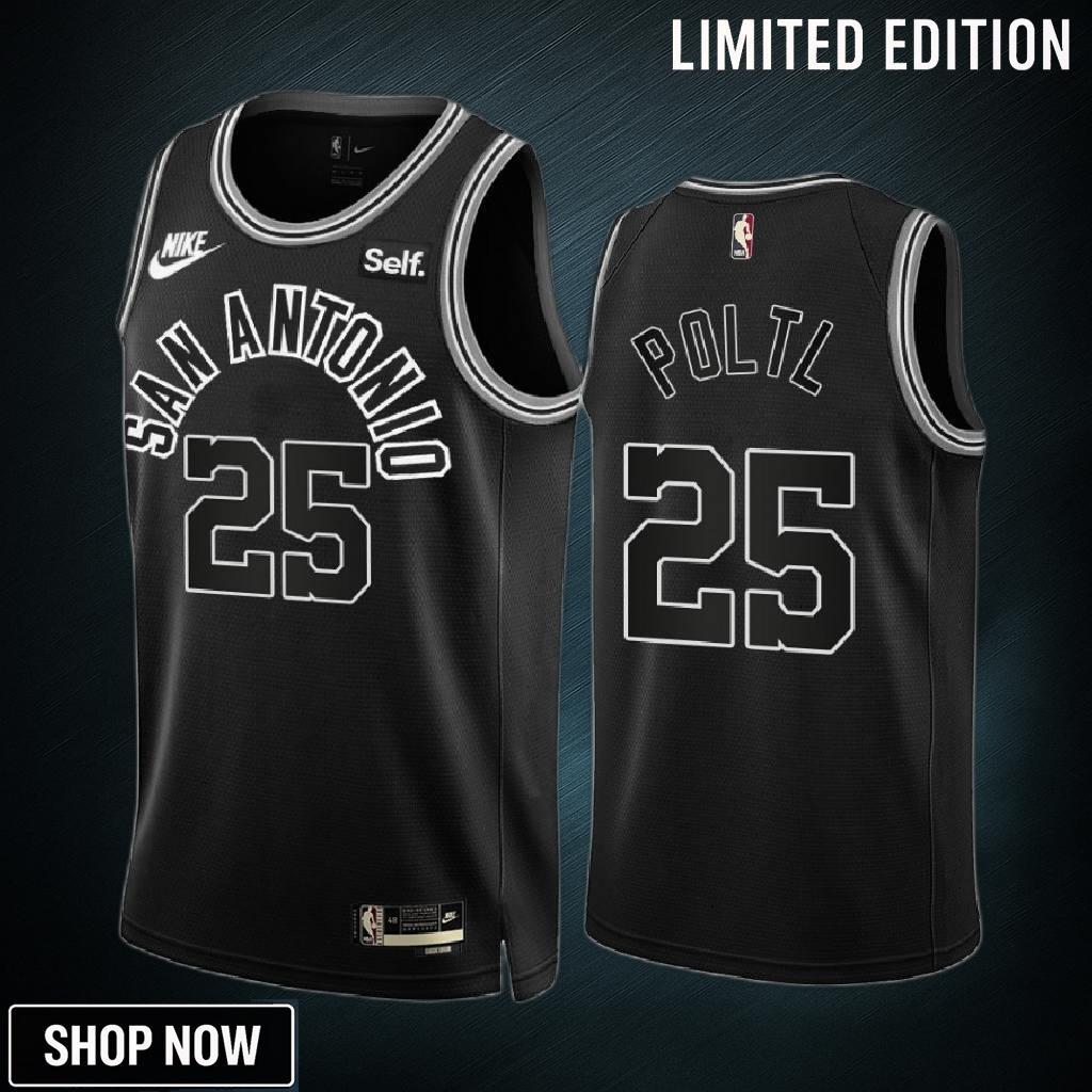 San Antonio Spurs Jakob Poltl 25 -23 Classic Edition Black Jersey
