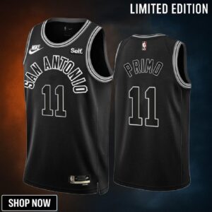 San Antonio Spurs Joshua Primo 11 -23 Classic Edition Black Jersey