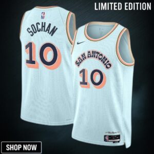San Antonio Spurs Nike City Edition Swingman Jersey - Blue Jeremy Sochan Unisex