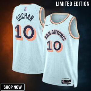 San Antonio Spurs Nike City Edition Swingman Jersey - Blue Jeremy Sochan Unisex