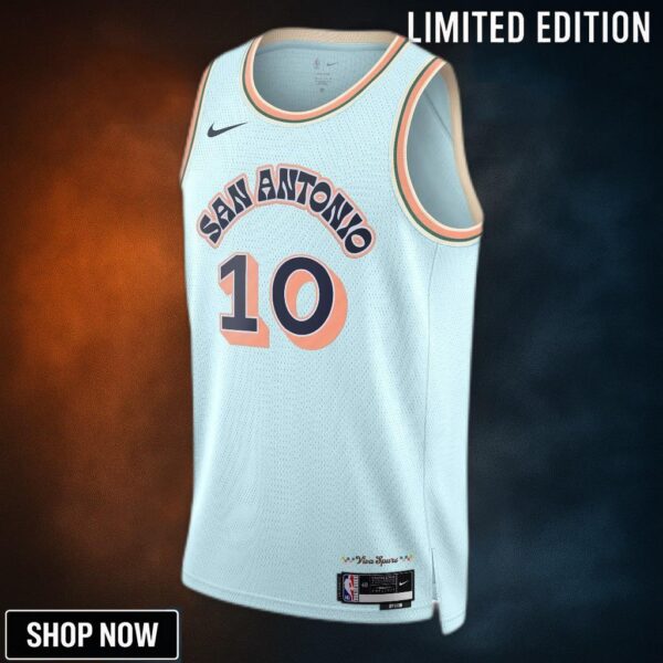 San Antonio Spurs Nike City Edition Swingman Jersey - Blue Jeremy Sochan Unisex