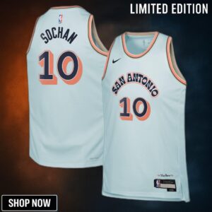 San Antonio Spurs Nike City Edition Swingman Jersey - Blue Jeremy Sochan Youth