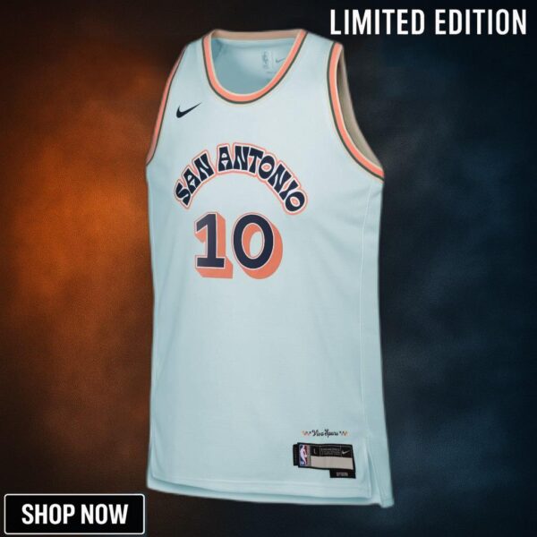 San Antonio Spurs Nike City Edition Swingman Jersey - Blue Jeremy Sochan Youth
